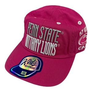 NCAA Penn State Embroidered Logo Strap Back Infant Pink Baseball Cap Hat NWT